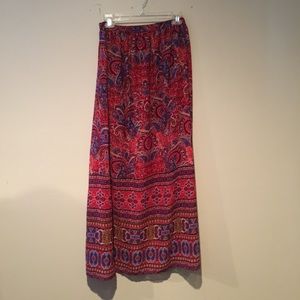 Multi colored maxi skirt
